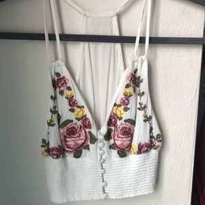 Embroidered tank top